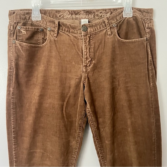 Vintage Abercrombie & Fitch Brown Corduroy Pants Low Rise Size 10 Straight Leg - Picture 5 of 13